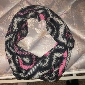 Pink and Black infinity Scarf